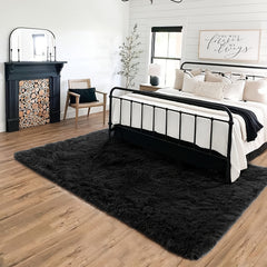 Soft Fluffy Large Plush Floor Blanket Bedroom Decor 62x90in