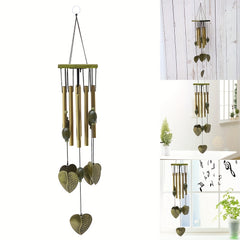 Outdoor Wooden Wind Chimes with 8 Metal Hollow Tuned Tubes