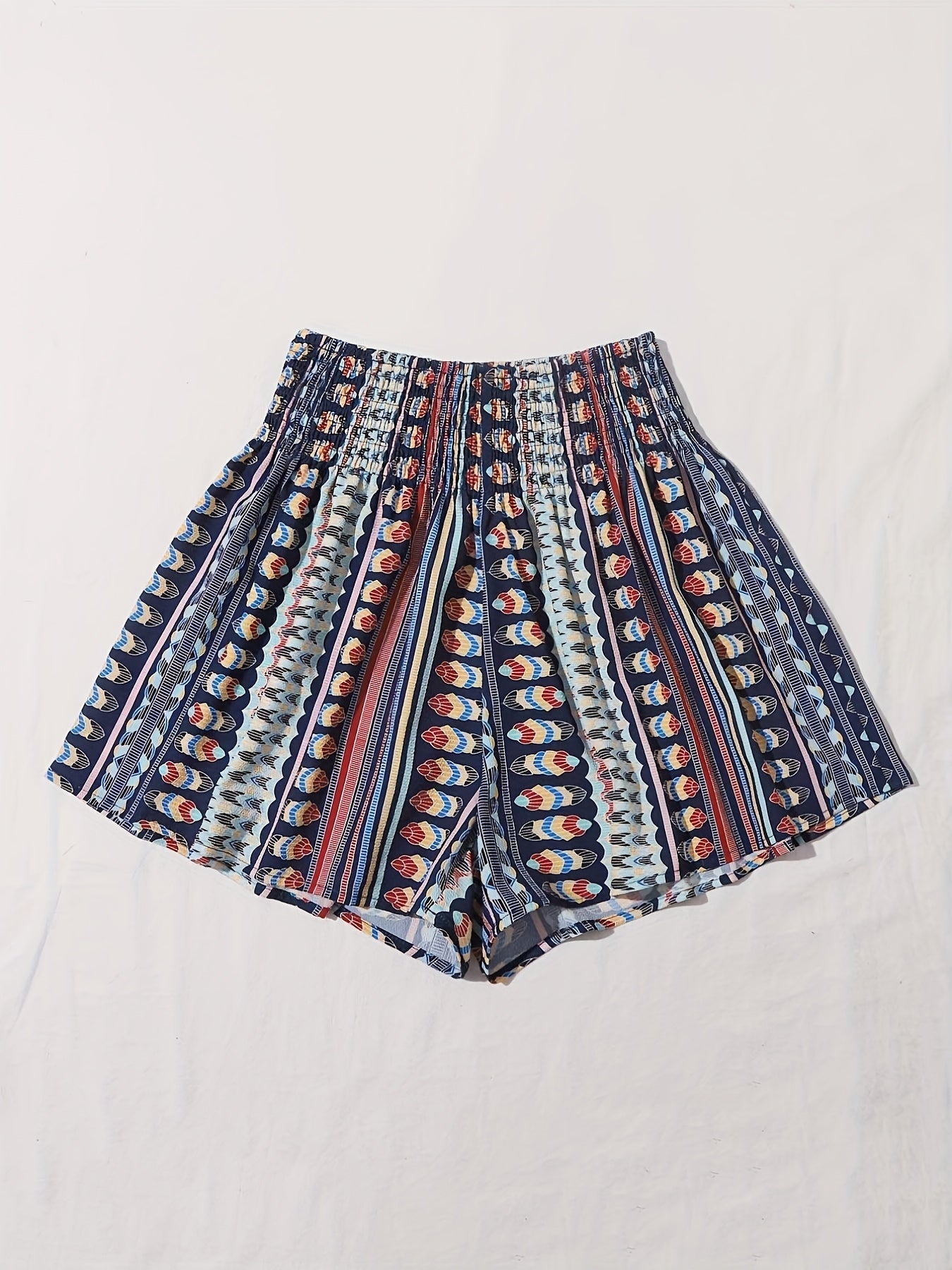  Southwestern Print Elastic Shorts