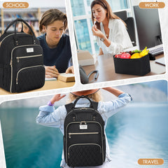 ETRONIK Women's Lunch Backpack 39 Laptop Backpack with Insulated Cooler