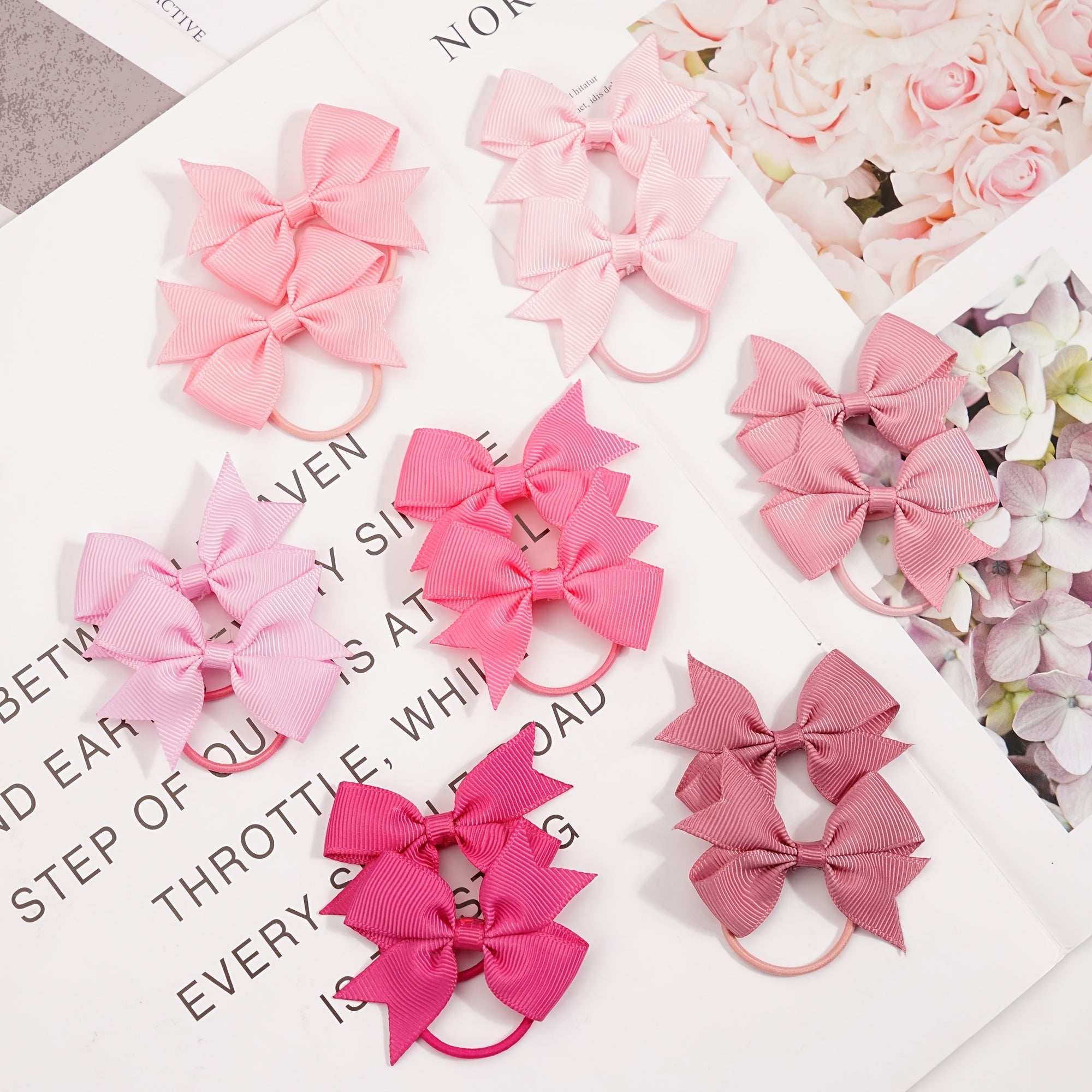 80Pcs Hair Bows Ponytail Ties Rubber Bands Hair Accessories