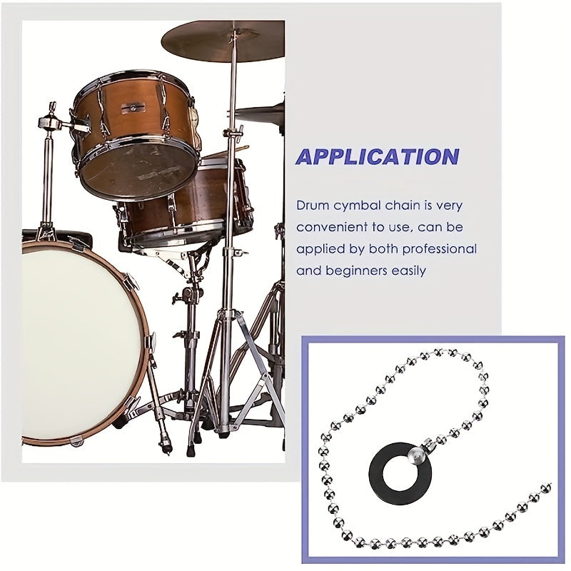 Jazz Drum Cymbal Extension Chain for Special Effects