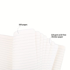 SULIRUN1981 A5 Grid Notebook 120gsm Thick Paper Elastic Tape Pen Insert