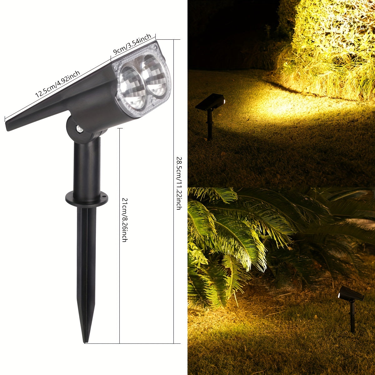 Solar Tree Spotlight Outdoor Landscape Lighting for Garden Villa