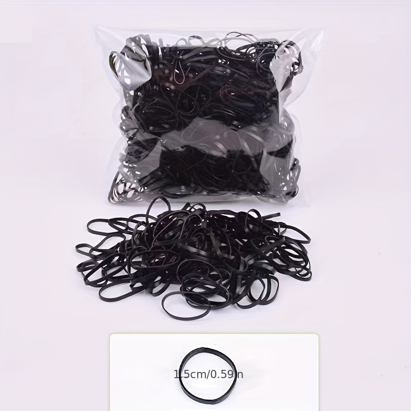500pcs Transparent Elastic Rubber Band Ponytail Holder Hair Styling Tool