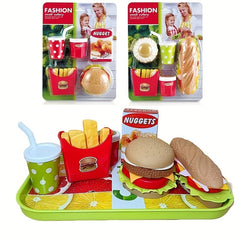 Kids Play House Toys Hamburger Fries Kitchen Set Food Toys