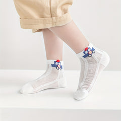 5pairs Car Breathable Soft Socks for Kids Teen