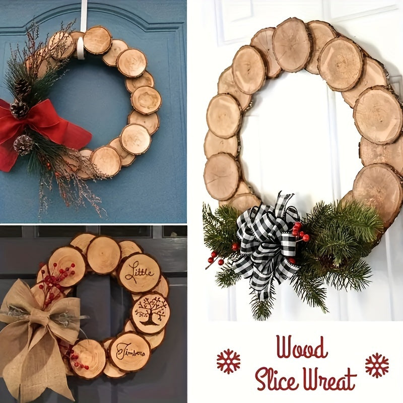 Natural Pine Slices Round Wood Slices for DIY Painting Coasters Christmas Decor