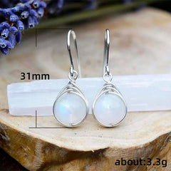 Vintage Silver Opal Drop Earring For Women