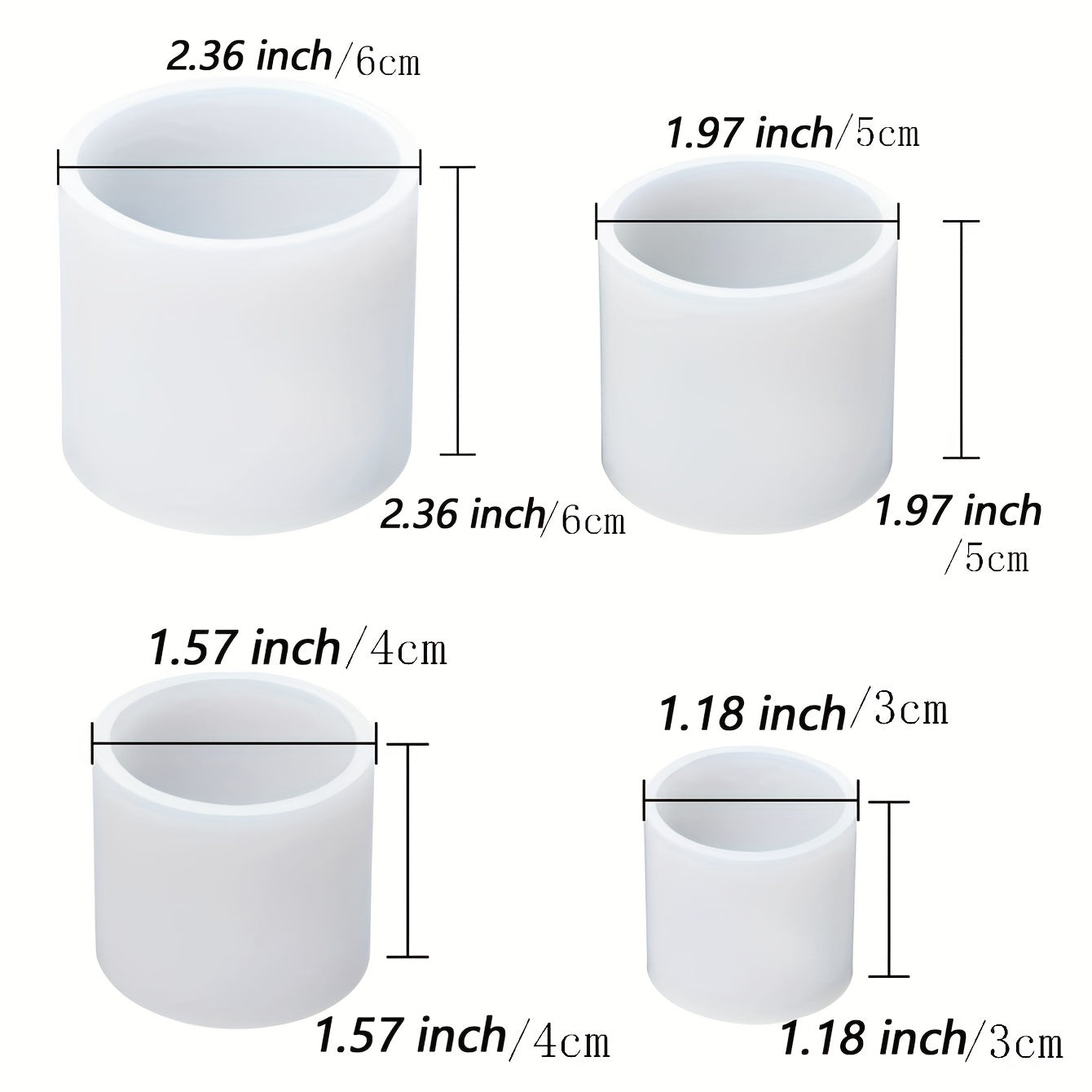 Cylindrical Candle Molds Resin Soap Clay Craft