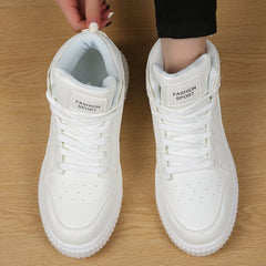 Versatile Solid Medium Tube Flat Sports Sneakers Slip Resistant