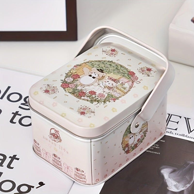 Christmas Rabbit Candy Box Tin Case Wedding