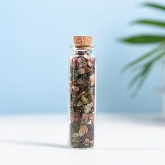 Natural Gemstone Ornament Crushed Stone Bottle