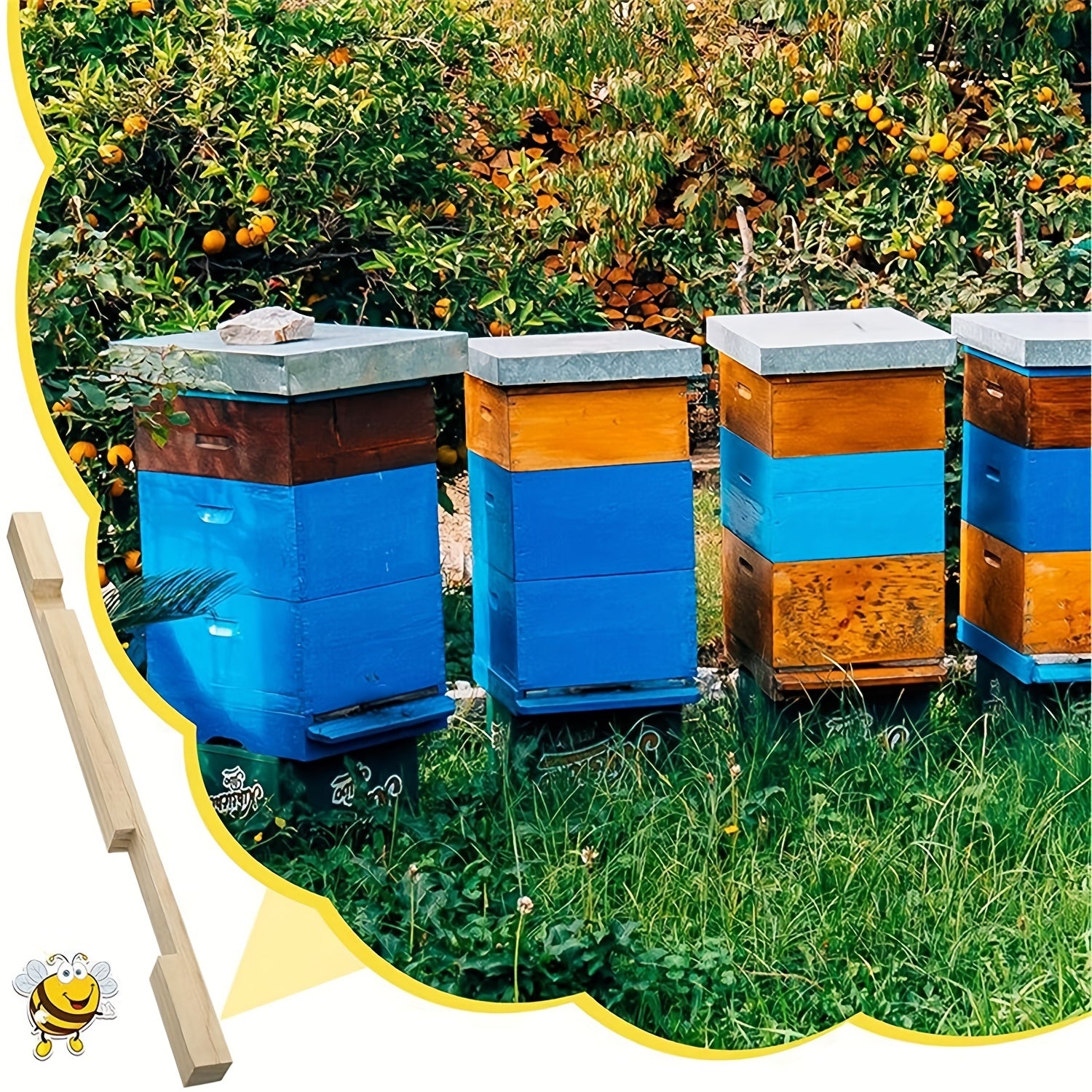4pcs Beekeeping Guard Frame Outdoor Beehive Entrance Reducer