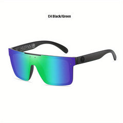 Men's Retro Sports Sunglasses Polarized Large Frame with Box