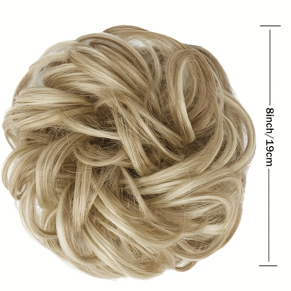 Synthetic Messy Bun Scrunchies Wavy Chignon Ponytail Hair Extensions