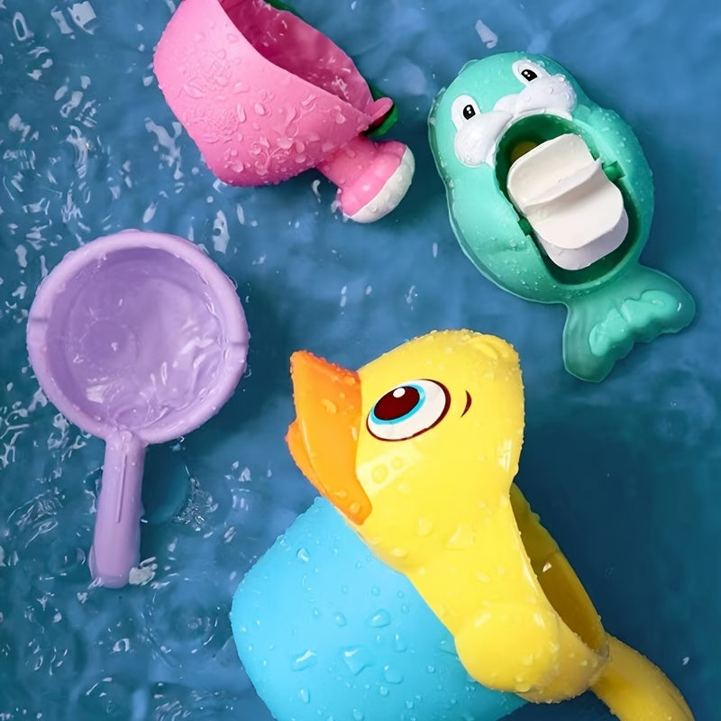 Children's Bath Toys Soft Rubber Beach Play Water Car Little Yellow Duck