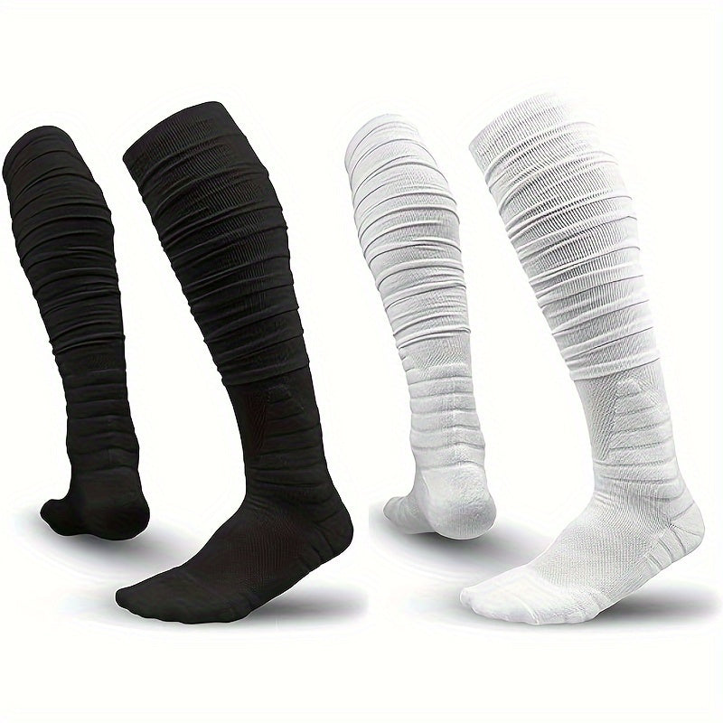 4 Pairs Extra Long Football Socks for Men & Boys
