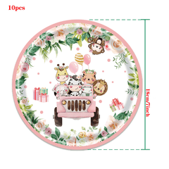 Safari Jungle Theme Plates Set For 10 Guests