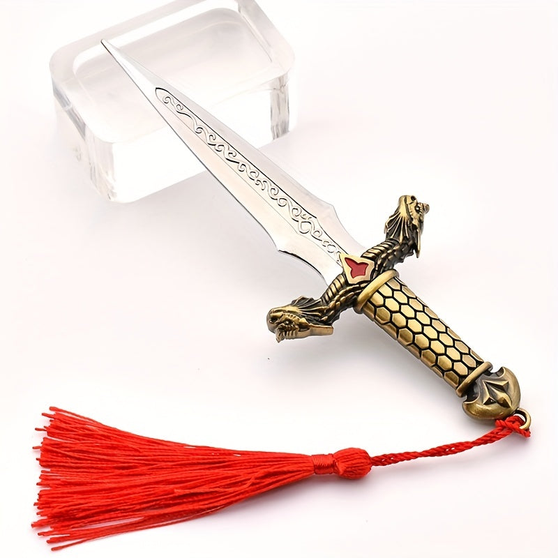 European Small Dagger Eco Friendly Zinc Alloy Double Dragon Blade