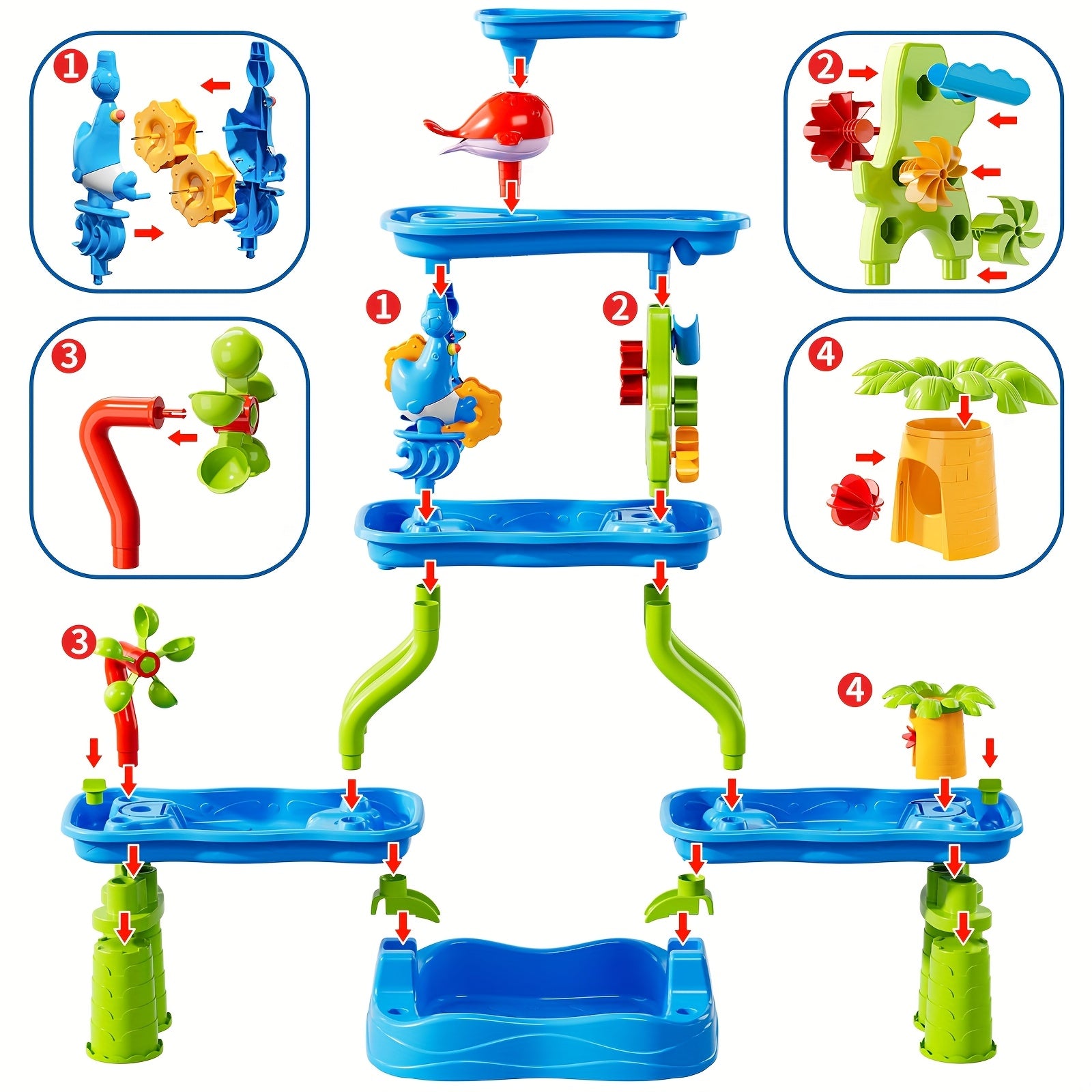 Baby Sand & Water Table with Pump Sand Pit