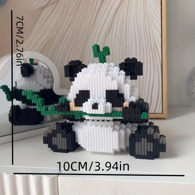 3000 Panda Model Building Blocks Set DIY 3D Puzzle Blocks Mixed Colors