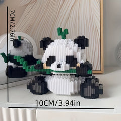 3000 Panda Model Building Blocks Set DIY 3D Puzzle Blocks Mixed Colors