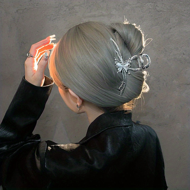 Opal Butterfly Hair Claw Back Head Clip Hair Accessory