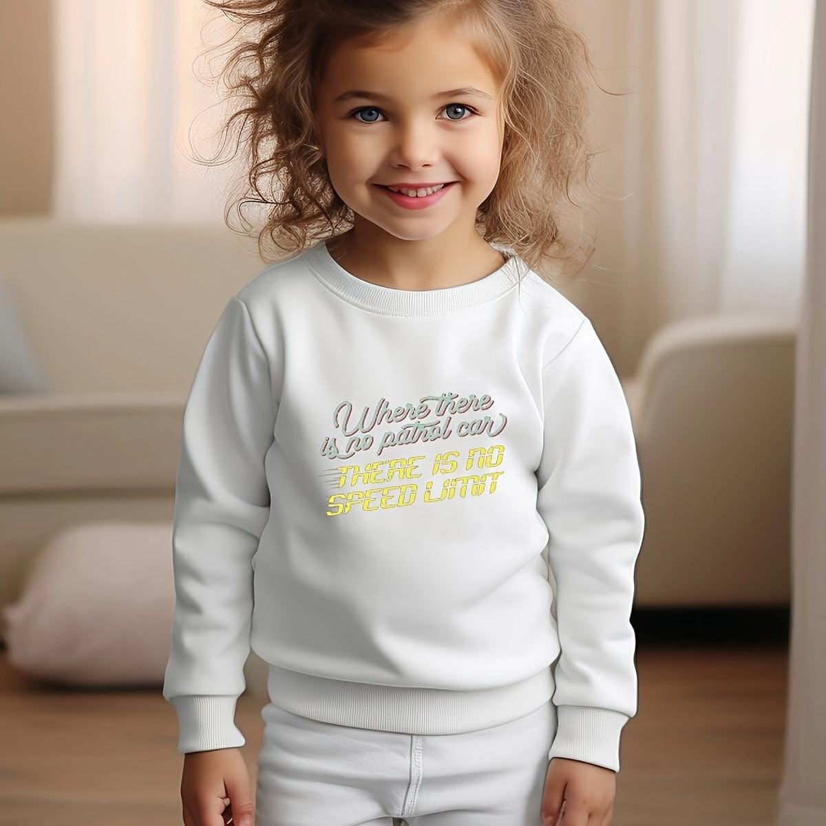 Toddler Kids Letter Print Casual Long Sleeve Sweatshirt