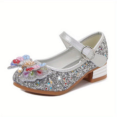 Girls' Cartoon Ballet Shoes With Bow Tie Lightweight Princess Sandals