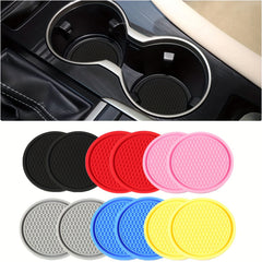 4pcs Car Cup Coaster Non Slip Cup Holders Car Interior Accessories