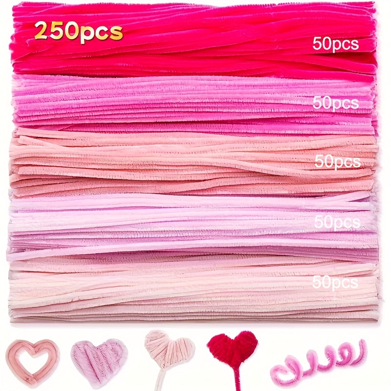 250-400pcs Chenille Stems for DIY Art and Craft Projects, Various Colors