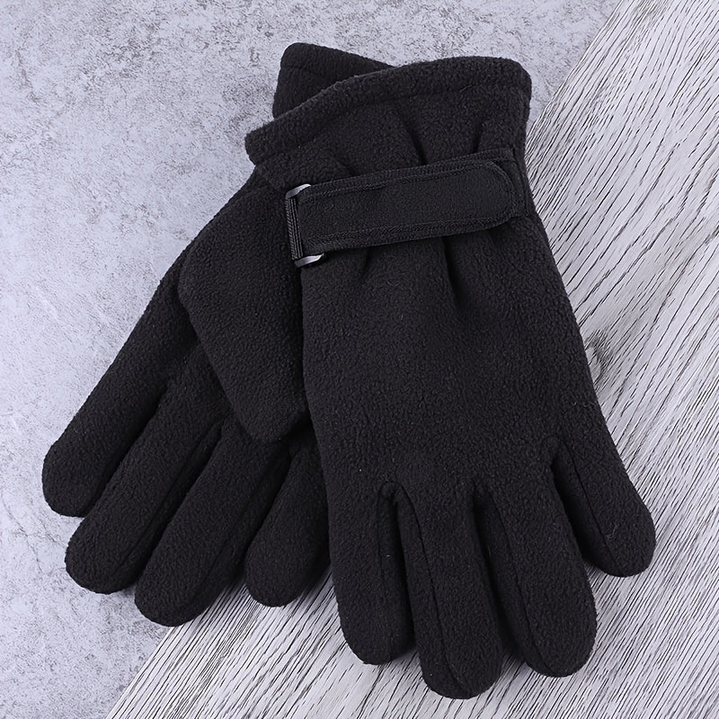 Warm Fleece Outdoor Cycling Gloves Thickened Windproof Ski Gloves