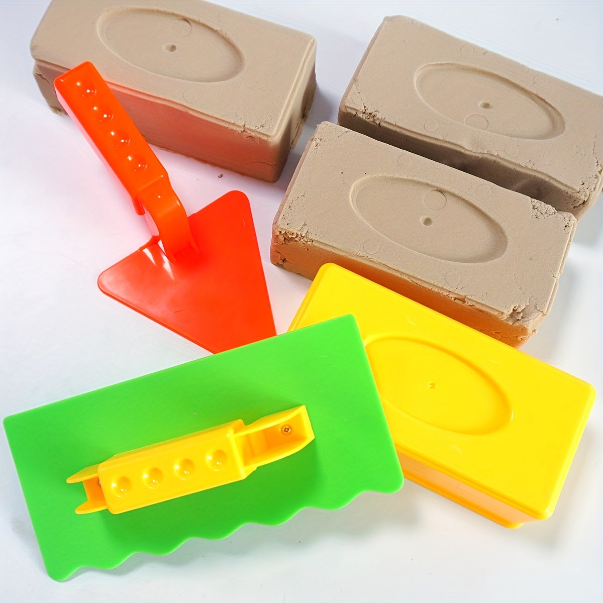 3pcs Snow Toy Beach Sand Fun Brick Maker Sand Castle Mold For Winter And Summer