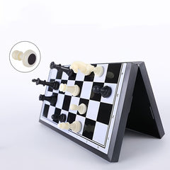 Magnetic Mini Portable Chess Set - Easy Storage Folding Board
