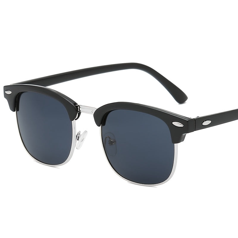 Square Sunglasses Rivet Outdoor UV400 Sun Shades Glasses