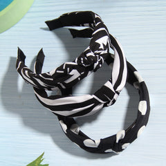 Non Slip Flower Polka Dot Strip Print Wide Hairband