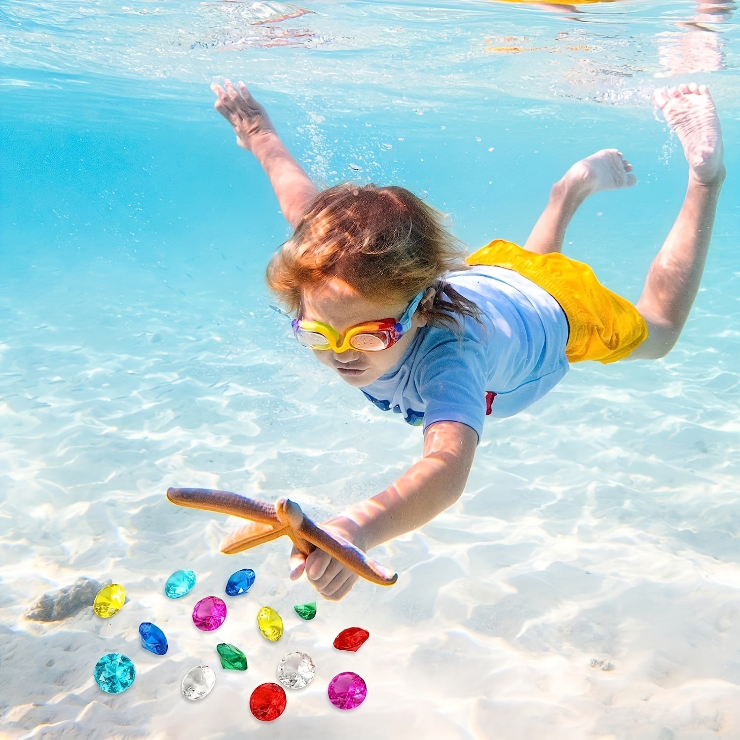 Multicolored Acrylic Gems - Ideal for Pool Party & Birthdays