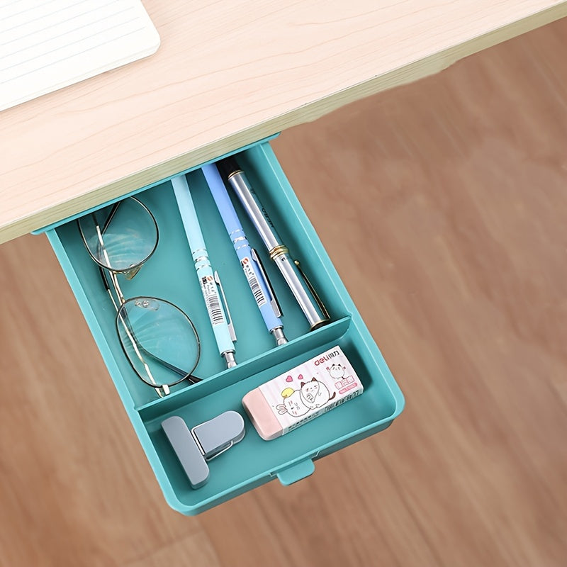 Self Sticky Under Desk Drawer Pencil Tray Storage Box