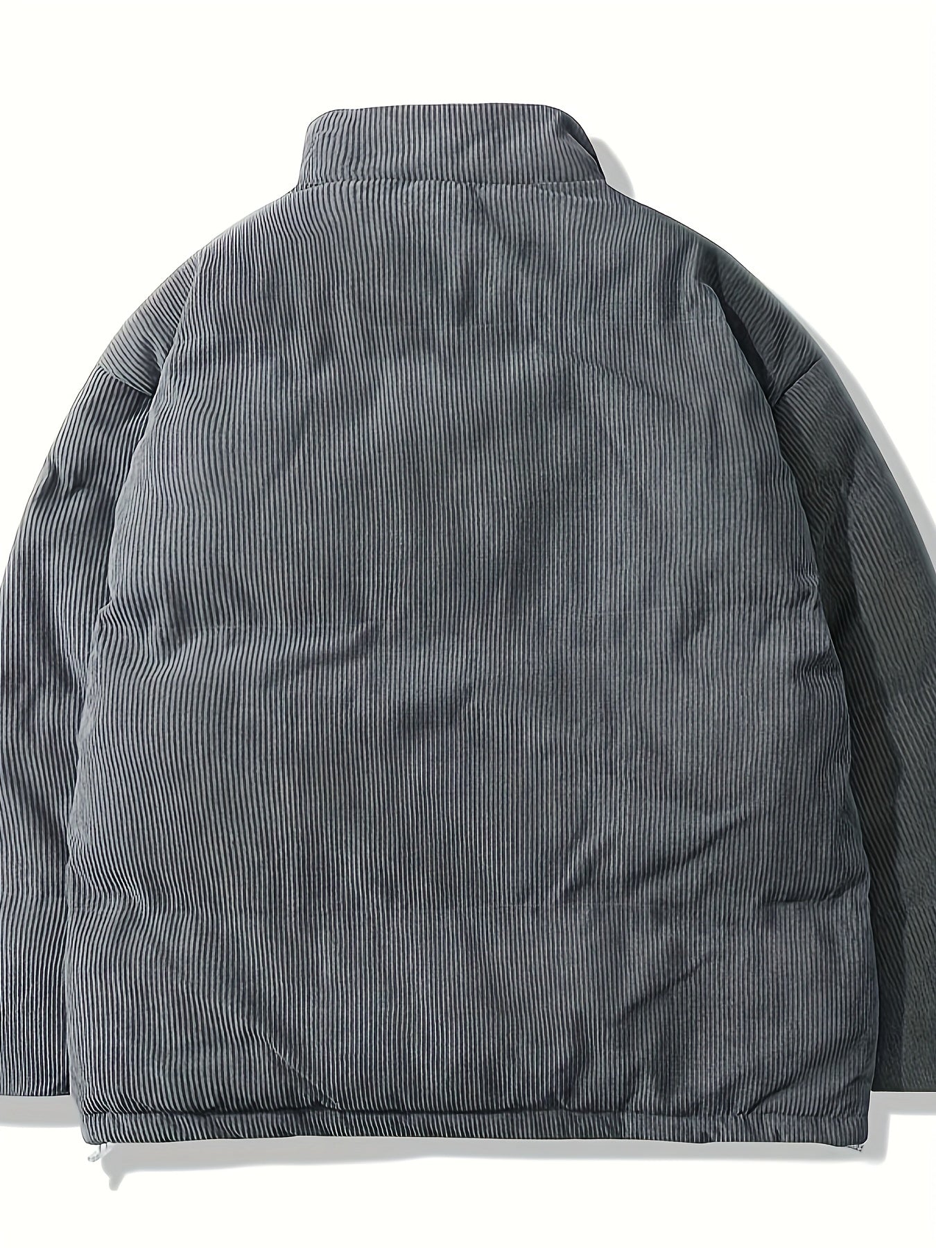  Women's Corduroy Liner Fleece Mock Neck Puffer Coat