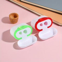 2pcs Dual Hole Pencil Sharpeners Large& Small Holes Compact Portable