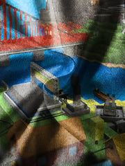 Toy Bricks Print Boy's Sweatshirt Unisex Pullover Long Sleeve Top