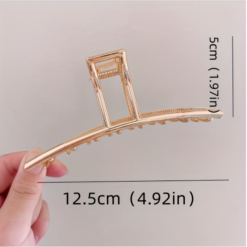 6pcs Metal Hair Claw Clip Metallic Hair Claw Ponytail Holder