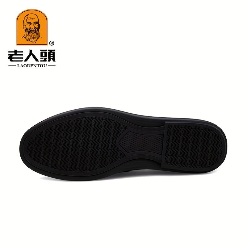 LAORENTOU Leather Loafer Shoes Lightweight Non Slip Casual Shoes