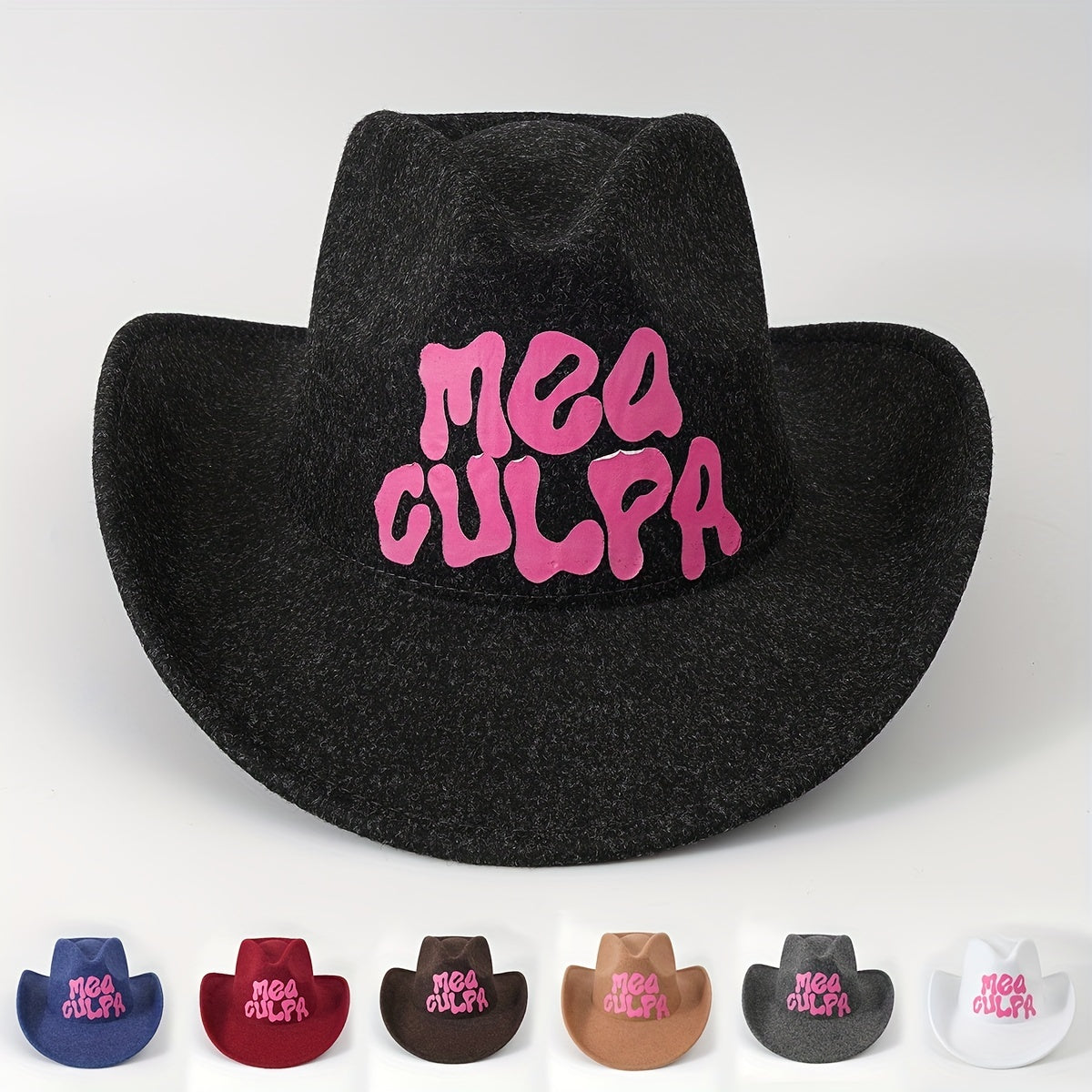 Y2K Western Cowboy Hat Wide Brim Style for Men and Women