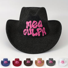 Y2K Western Cowboy Hat Wide Brim Style for Men and Women