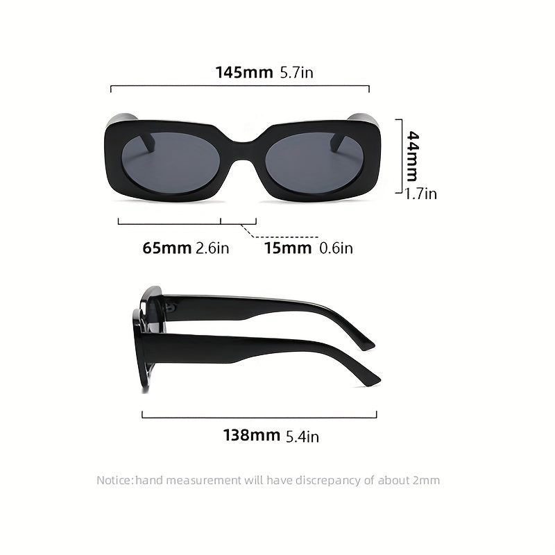 Rectangle Sunglasses For Women Men Hiphop Anti Glare Glasses UV400