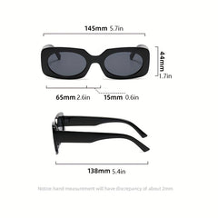 Rectangle Sunglasses For Women Men Hiphop Anti Glare Glasses UV400
