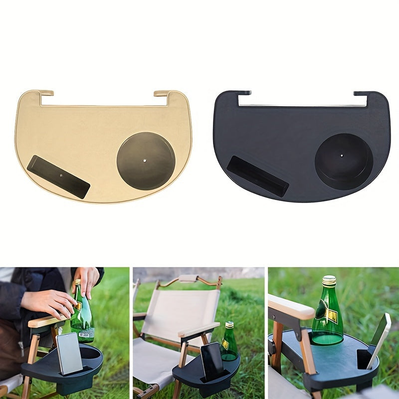 Portable Recliner Cup Holder Snack Tray with Accessory Slots