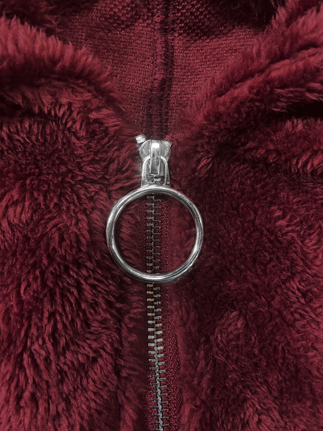  Solid Fleece Zip Long Sleeve Hooded Romper